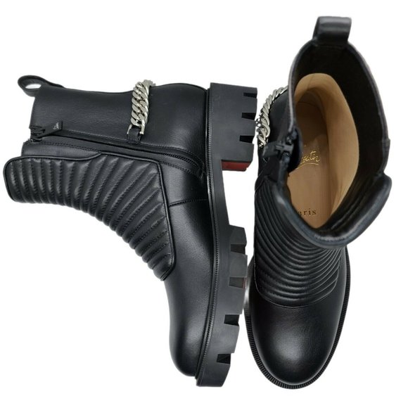 Louboutin Maddic Max Chain Link Boot Sz 35 Retail 1500 BNIB - Picture 2 of 10